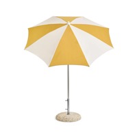 Parasol de plage pliable de 6,5 pieds, style rétro, robuste, portable, à hauteur réglable, pour jardin, plage et extérieur