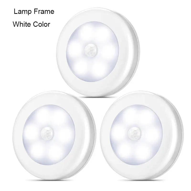 Luminária led com sensor de movimento, à bateria, para quarto, luz noturna automática sem fio, com sensor de movimento