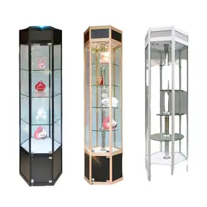 Luxury Aluminum Glass Display Cabinet with Led light