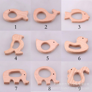 Juguete de Dentición de Madera de Haya con Forma de Animal de Dibujos Animados, Mordedor para Bebés de 0 a 24 Meses, el Más Vendido de RTS Babies CPC - Product Image 3
