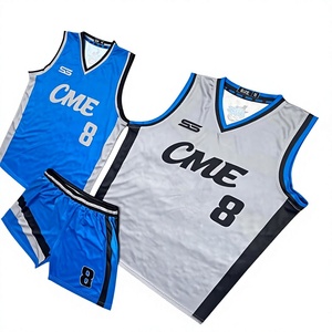 Ensemble de maillot et short de basket-ball respirant personnalisé SIBRIN, sublimé |   Concevez le nom et le numéro de votre équipe |   100% polyester - Product Image 2