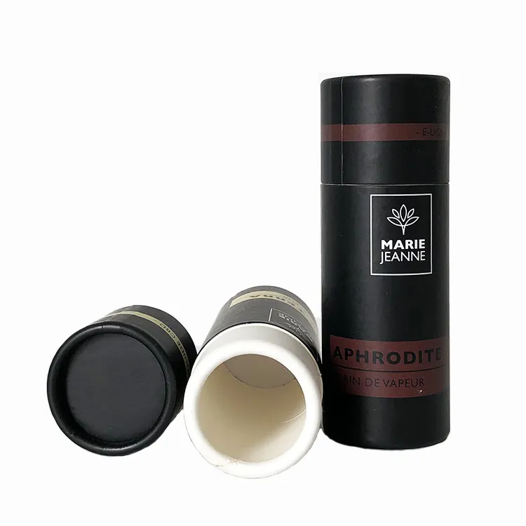 Contenedor de bálsamo labial biodegradable Papel Kraft Push Up Chapstick Tubos Desodorante Stick Caja redonda Embalaje