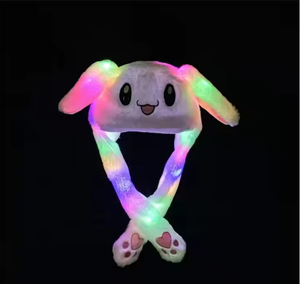 Mũ Mềm Đầu Động Vật Thỏ Tai Dài Di Chuyển Bằng Đèn Led Sáng Bóng Giá Nhà Máy Trực Tiếp - Product Image 1