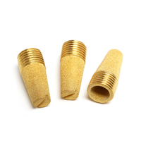 Élément filtrant poreux personnalisé en bronze et laiton fritté, silencieux pneumatique en poudre de cuivre fritté pour la filtration de l'air et du gaz