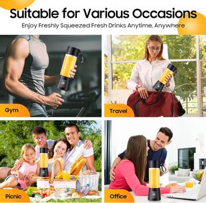 Licuadora Portátil Recién Mejorada, Licuadora Personal <span class=keywords><strong>de</strong></span> 13 oz, Vaso <span class=keywords><strong>para</strong></span> Jugos Recién Exprimidos, Ideal <span class=keywords><strong>para</strong></span> Deportes/Oficina - Product Image 6