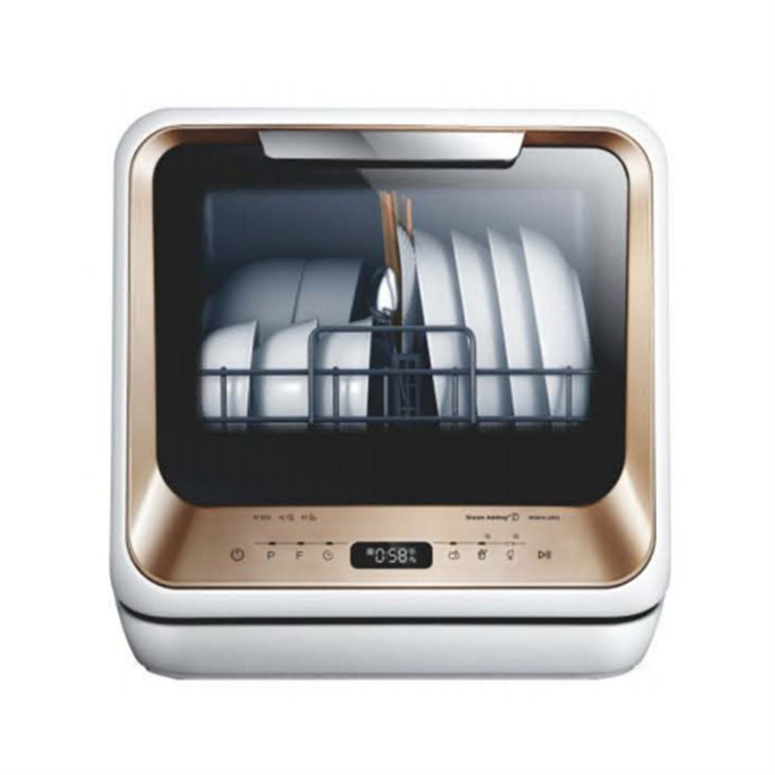 Fully Automatic Smart Dishwasher 8 MAX Sets 1 YEAR Warranty Household Desktop Small Countertop Black/White Stainless Steel Touch