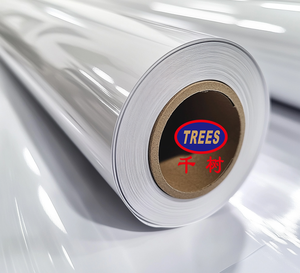 ฟิล์มเคลือบเย็นแบบม้วน เกรดพรีเมียม เงา ลายไขว้ รุ่น LAM-09 (TREES Goods) ป้องกันความชื้น เป็นมิตรต่อสิ่งแวดล้อม จัดจำหน่ายโดยผู้ผลิต - Product Image 1