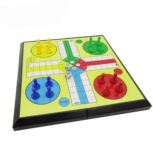 EPT Hot Sale Kunststoff Intelligent Folding Ludo Schach Großhandel Boards Jeu De Sets Spiele Custom Design Ludo Brettspiel für Kinder