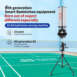 SIBOASI Professionnel <span class=keywords><strong>En</strong></span> <span class=keywords><strong>Ligne</strong></span> <span class=keywords><strong>Coach</strong></span> Badminton Machine Portable <span class=keywords><strong>Formation</strong></span> Feeder 180 Balles Grande Capacité Volant Collecteur <span class=keywords><strong>En</strong></span> Métal - Product Image 3
