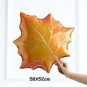 Set de Globos de Látex Naranja Personalizados al por Mayor, Decoraciones para Acción de Gracias, Hojas de Arce, Calabaza, Papel de Aluminio, Halloween, Día de la Madre, Pascua - Product Image 3