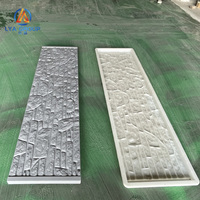 Plaque de bordure en PP Panneau de ciment Interlock Moulage de pierre Clôture extérieure en béton Formes préfabriquées en silicone Moule de clôture en plastique