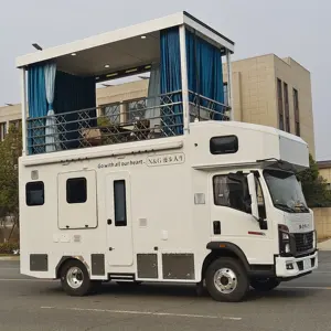 Best Price New Customized Mobile Motorhome Camper Travel Truck With Caravan RV Car