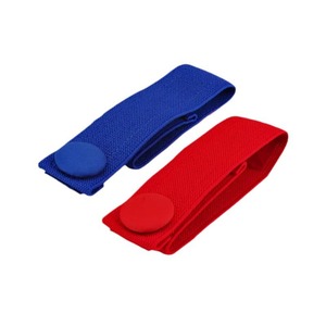 Bande élastique de dialyse 32 cm rouge artérielle 34 cm bleue veineuse avec fixation auto-agrippante pour hémostase - Product Image 2