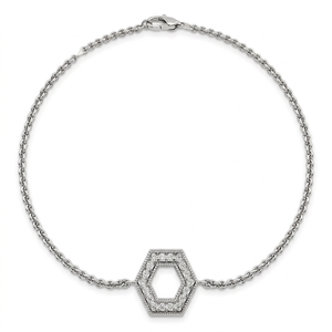 Bracelet en or blanc pour femmes, serti de diamants ronds, bijoux de luxe pour mariage, cadeau pour femmes - Product Image 1