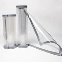 Rideau magnétique industriel en PVC pour la division de zones, barrière de contrôle d'accès robuste, bande transparente de 2 mm/3 mm