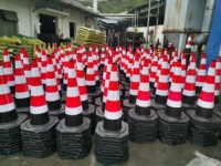 Cône de signalisation routière réfléchissant en caoutchouc de qualité ingénierie, modèle LZ-454, pour la gestion routière, signalisation d'interdiction de stationnement, protection IP65, Qingdao