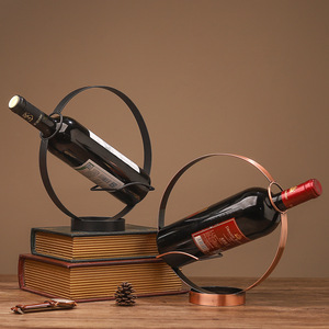 Soporte circular de lujo para botellas de <span class=keywords><strong>vino</strong></span>, estante de metal para botellas de <span class=keywords><strong>vino</strong></span>, 1 unidad - Product Image 3