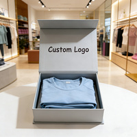 Boîte en carton pliable magnétique de luxe personnalisée pour cadeaux, vêtements, chaussures, avec logo estampé or