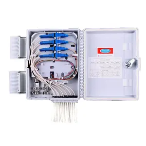 12 Core IP65 Water Proof Fiber Optic Outdoor Junction Ftth Termination Box with 2 Clamps