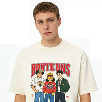 T-shirts surdimensionnés vintage pour hommes, mode masculine, 100% coton, tricot uni