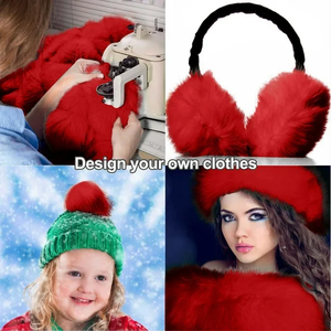 En gros 1.5M X 5CM De Noël Fausse Fourrure Ruban Garniture Tissu Rouleau pour Arbre De Noël Décor Guirlande Arcs Artisanat Cosplay Costume - Product Image 3