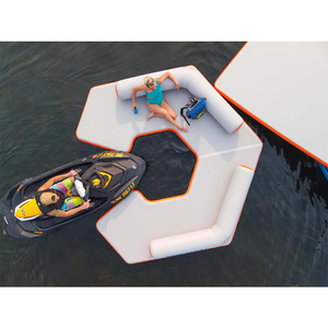Aufblasbare schwimmende Insel Große Sommer Freizeit schwimmende Dock plattform Aufblasbare Dock für Meer/See/<span class=keywords><strong>Pool</strong></span> - Product Image 6