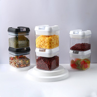 Boîte de Rangement en Plastique Épaissie pour Cuisine, Seau à Riz, Pot de Conservation Hermétique pour Céréales et Aliments