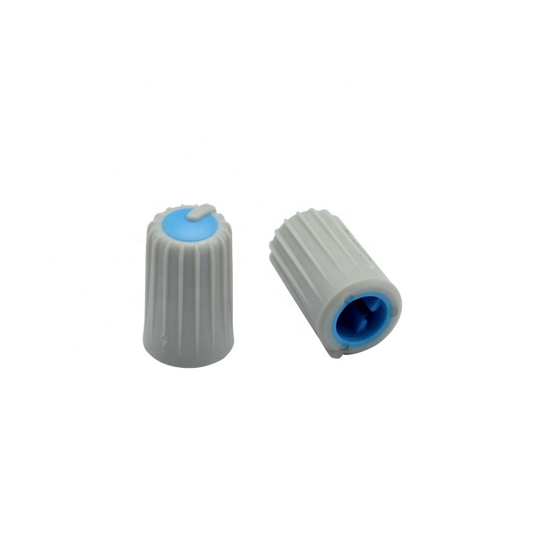 Пластиковая накатанная ручка, двойная двухцветная ручка для потенциометра