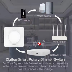 MOES Wi-Fi/ZigBee Smart Rotary/Touch Light Dimmer Switch AC 100-240V 50-60Hz App Control Life/Tuya Remote <strong>Alexa</strong> Google No <strong>Camera</strong> - Product Image 5