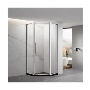 Modern Design Luxury High Quality Bathroom Full Frame Shaft Hidden Diamond Shower Room Corner Shower Enclosure