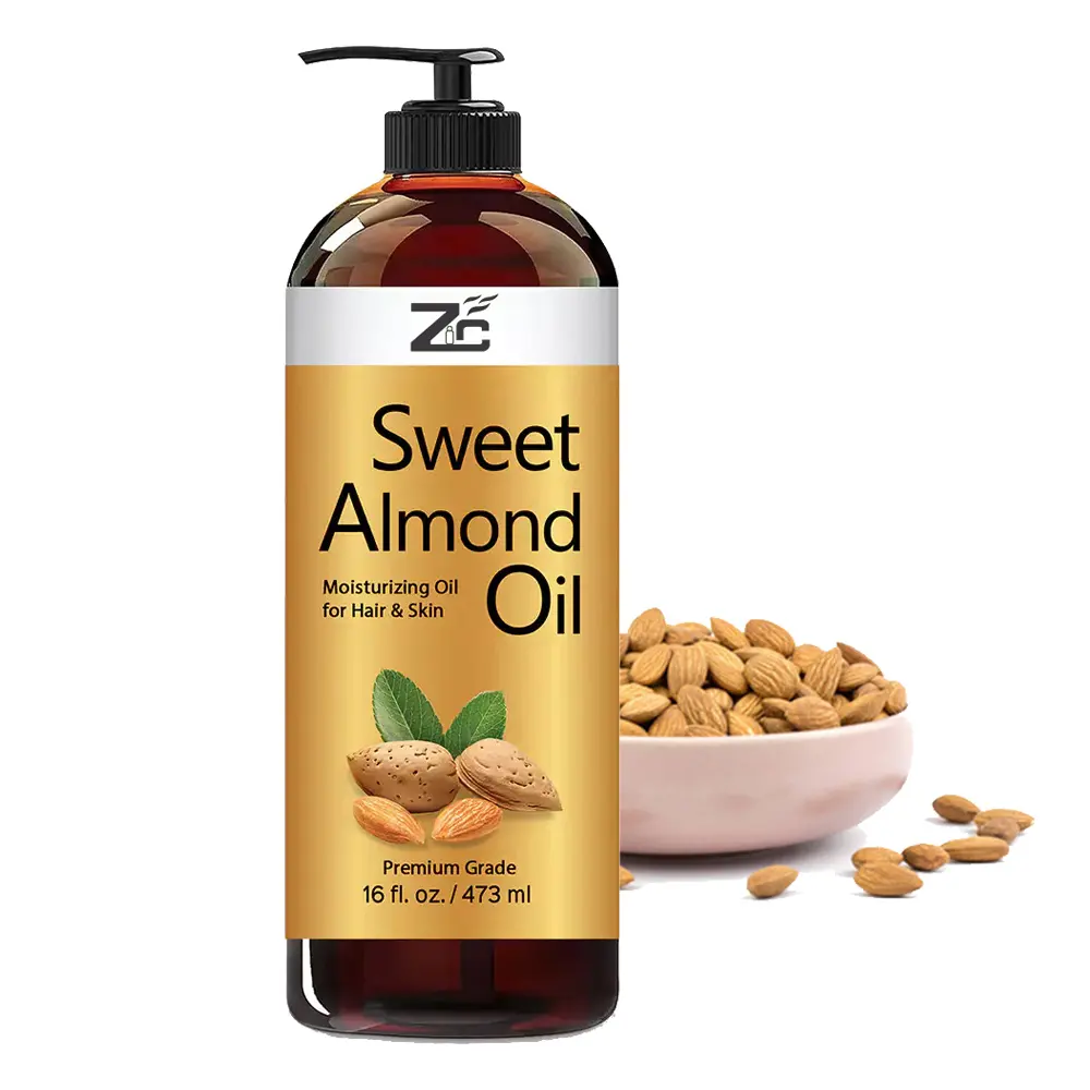 Pure & Natural Sweet Almond Oil From Herbs Village For Aromatherapy Spa Massage Hair Beauty