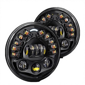 Sistema de Iluminación Automotriz, Faros LED de 12V, 7 Pulgadas, 75W, 6000K, Luz Alta/Baja, Redondos, Luz Diurna DRL, 5000 Lúmenes, Nuevos para Motocicleta - Product Image 2