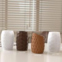 Moule en silicone pour vase et pot à fleurs, motif à pois ovales, surface découpée, en ciment, gypse et époxy, référence M60761
