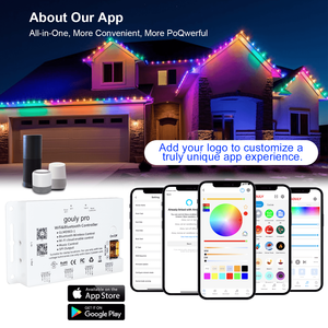 Thông minh Wifi đám mây kiểm soát vĩnh viễn ngoài trời <span class=keywords><strong>LED</strong></span> Pixel Lights RGBW 24V IP68 cho giáng sinh trang trí nhà chiếu sáng cảnh quan - Product Image 3