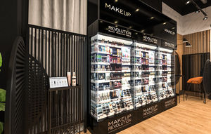 Meubles de magasin de maquillage à la mode idées de décoration présentoirs de magasin de parfums au détail présentoir cosmétique en bois - Product Image 2