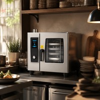 Four combiné commercial éco-responsable à économie d'énergie, four à convection à vapeur haute capacité pour une cuisine professionnelle durable