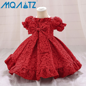 MQATZ Abito da Cerimonia per <span class=keywords><strong>Neonata</strong></span> con Stampa Floreale, Vestito per Festa di Compleanno per Bambine - Product Image 5