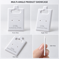 Cartes de présentation pour boucles d'oreilles avec logo personnalisé en feuille d'or 1,5*2 pouces, cartes pour bijoux, cartes pour boucles d'oreilles clous, emballage de conteneurs à bijoux