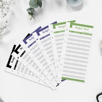 Vente en gros A5/A6 classeur papier 6 trous planificateur budgétaire feuilles de suivi des dépenses recharge de papier à feuilles mobiles organisateur de budget