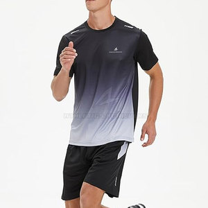 Conjunto de camiseta y pantalones cortos deportivos de entrenamiento informal de verano para hombre de alta calidad Venta al por mayor de fábrica - Product Image 4