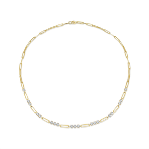 Collar de Plata con Cuarzo Estilo Ins, Chapado en Oro de 14k - Product Image 1