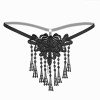 T-strings brodés de perles à franges sexy transparents taille basse sous-vêtements féminins de style japonais chauds