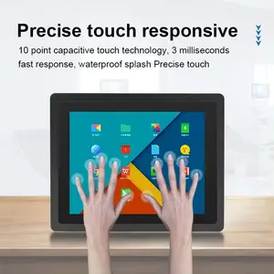 Compt 15.6 "Industriële Touch Android Paneel Pc Met Ip65 Waterdichte Beoordeling En Ingebouwde Wandmontage