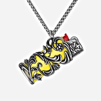 Punk Hip Hop Fumer Briquet Titane Acier Hommes Collier