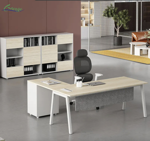 Meja Eksekutif kantor rumah Modern-L bentuk manajer furnitur kantor dengan laci - Product Image 1