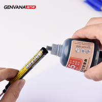 Marqueur permanent GENVANA avec logo personnalisé, pointe extra longue de 45 mm, pour travaux de construction, trous profonds, charpentier, travail du métal
