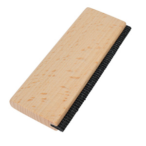 Solid Wood Manual Depilator For Cashmere Sweaters And Coats Reusable Clothes Brush With Black <b>Rubber</b> <b>Strip</b> - Product Image 3
