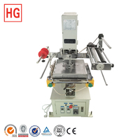 Presse à chaud pneumatique semi-automatique HG WT-19, pression 2T, plateau de travail 320x400mm pour bouteilles en verre, cuir, logo en relief à chaud
