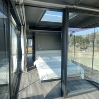 Maison préfabriquée en acier de 2 chambres à coucher avec caractéristiques en aluminium Maison capsule spatiale étanche