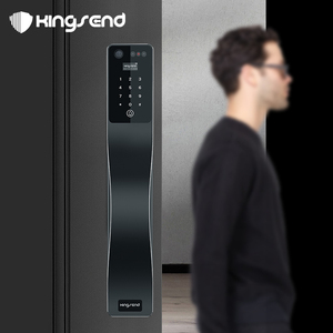 กุญแจล็อคประตูอัจฉริยะแบบดิจิตอล Kingsend อัตโนมัติ ทำจากอะลูมิเนียม  พร้อมระบบสแกนลายนิ้วมือ  รหัสผ่านเปลี่ยนได้  เชื่อมต่อแอป Tuya  บันทึกข้อมูลบนคลาวด์  สำหรับประตูไม้/เหล็ก - Product Image 6
